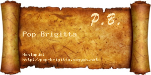 Pop Brigitta névjegykártya